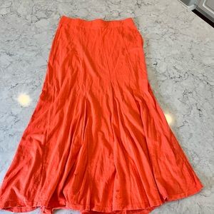 Orange cotton Tommy Bahama maxi skirt size M